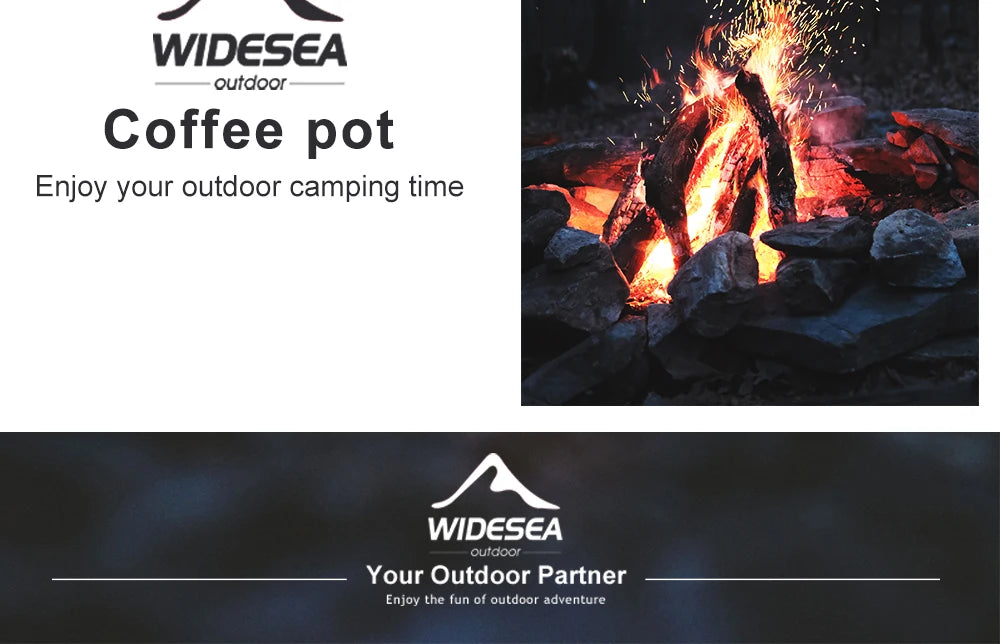 Widesea Camping Coffee Pot With French Press For Hiking Trekking
