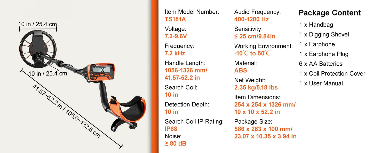 SucceBuy Metal Detector For Adults And Kids LCD 7 Modes