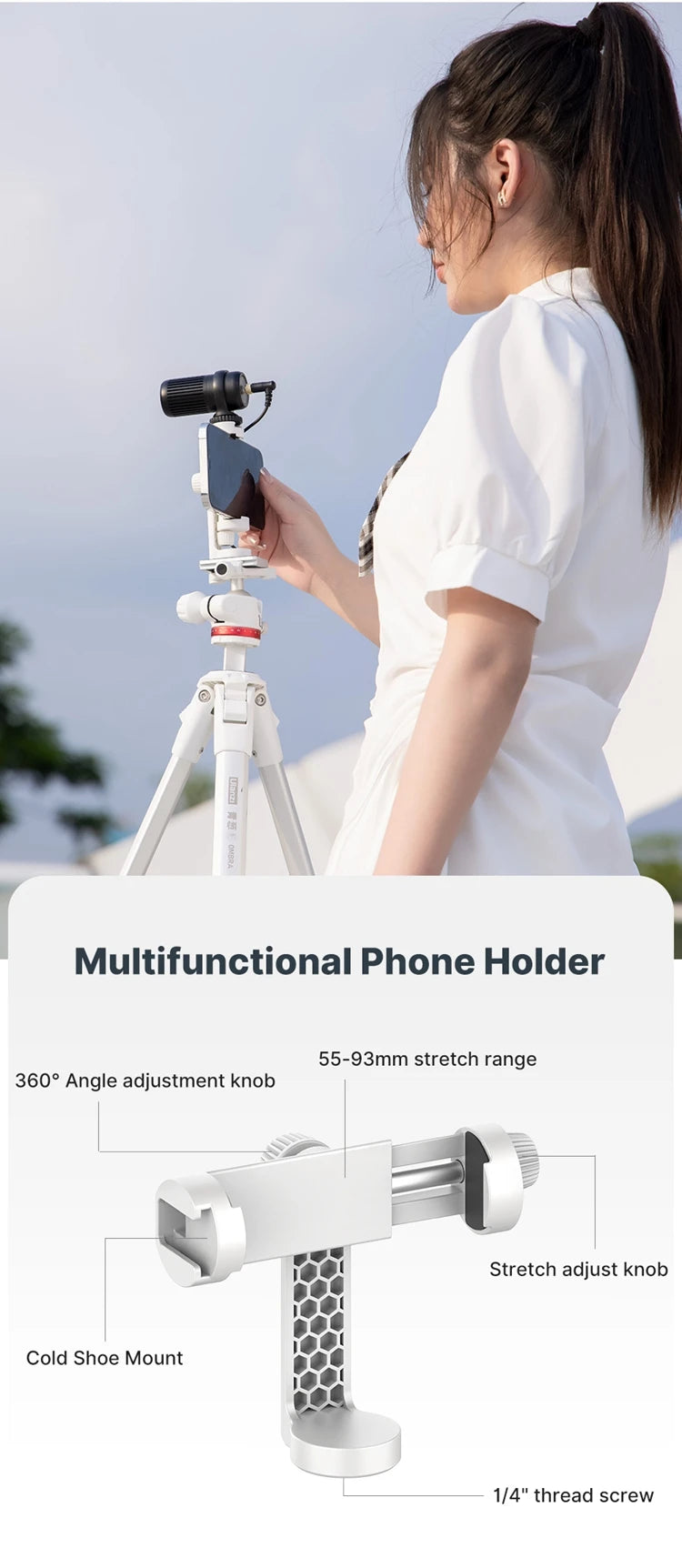 Ulanzi Ombra Aluminum Travel Tripod For Smartphone And Dslr Photography