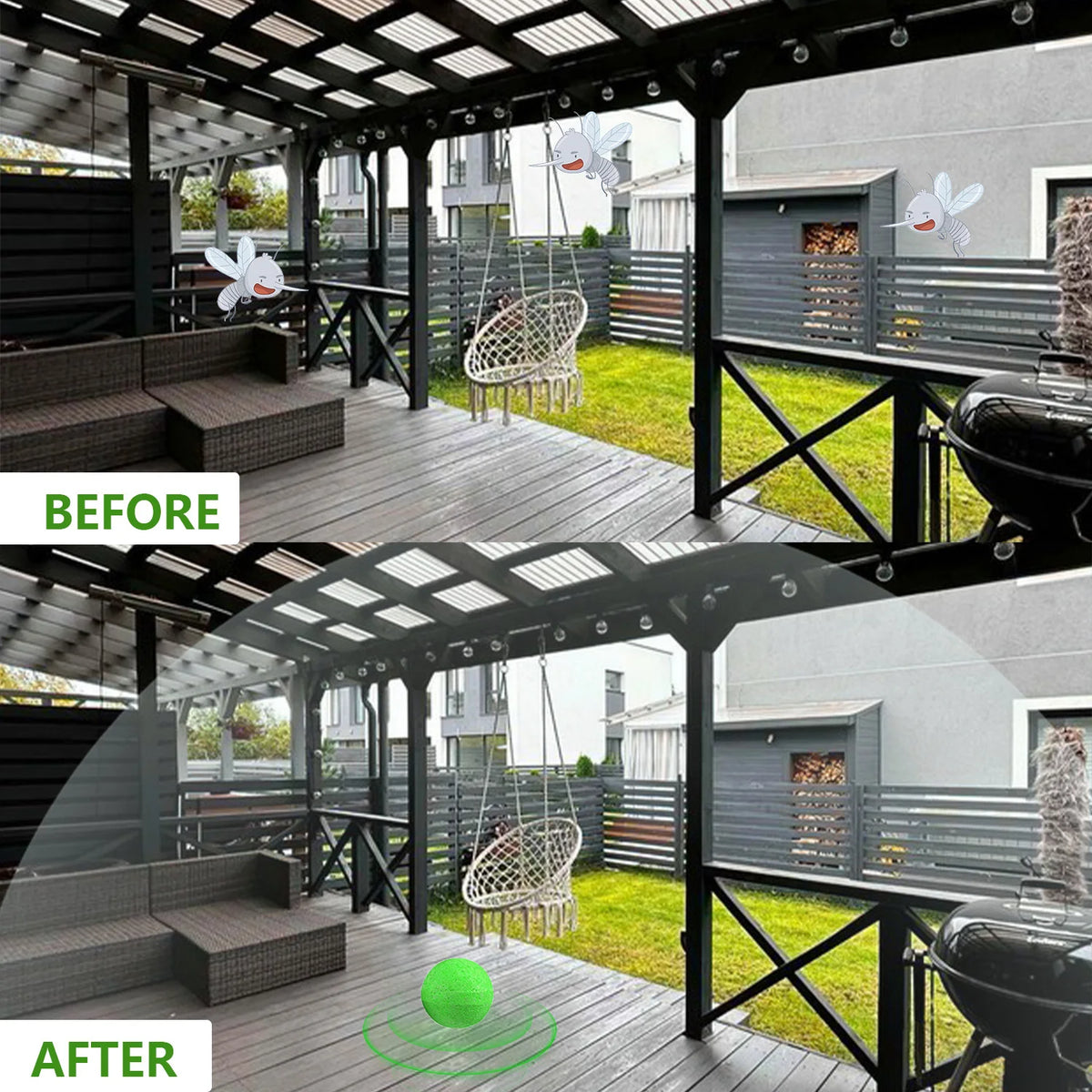 Natural Peppermint Citronella Mosquito Repellent Balls For Patios