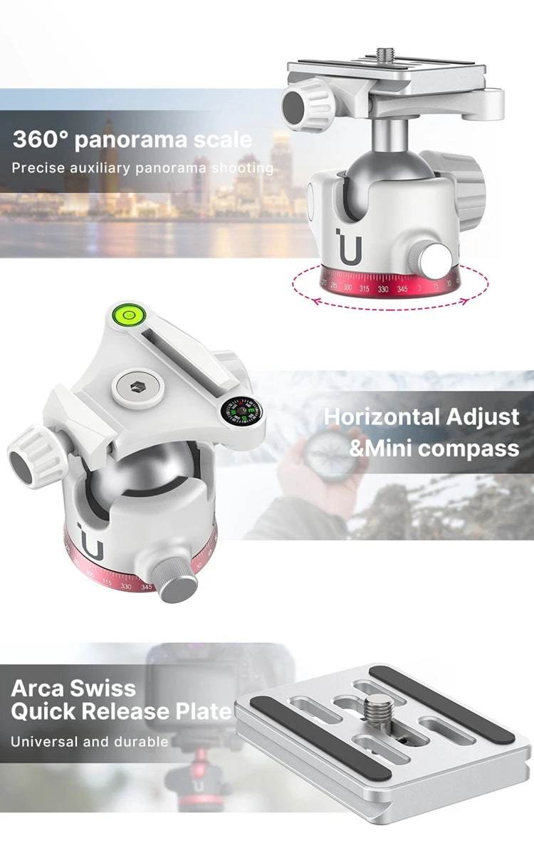 Ulanzi Ombra Aluminum Travel Tripod For Smartphone And Dslr Photography