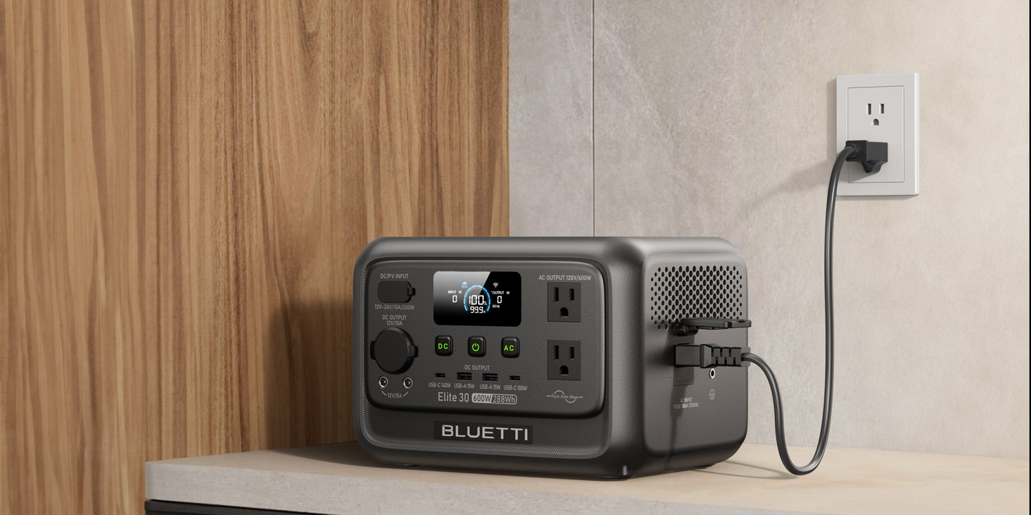 BLUETTI Elite 30 V2 Portable Power Station 288Wh 600W Peak