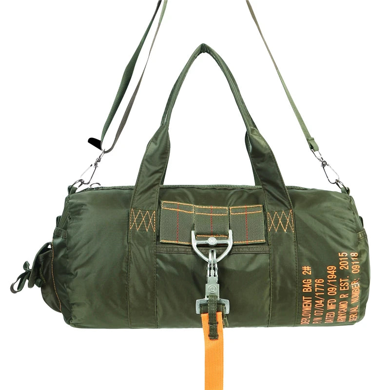 LQARMY Tactical Parachute Duffle Bag 1000D Nylon Outdoor Travel Gear