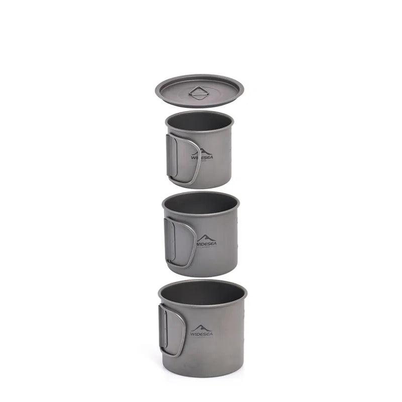 Widesea Titanium Camping Mug for Outdoor Travel and Hiking