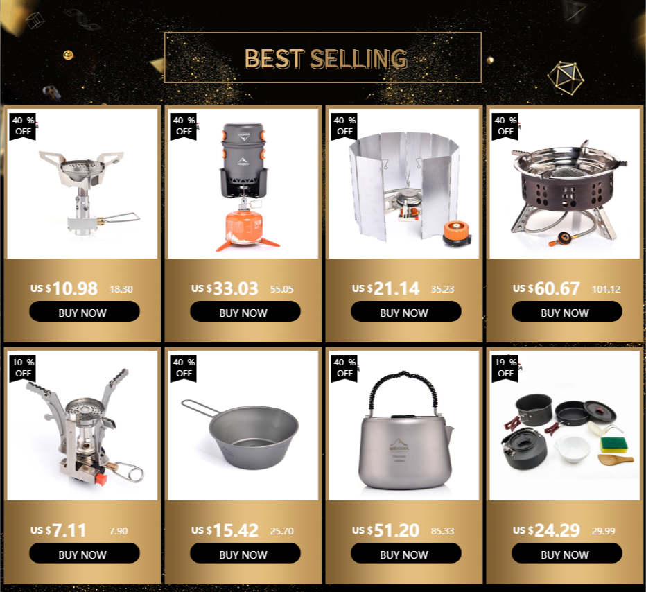 Widesea Portable Camping Gas Stove Stainless Steel Outdoor Burner