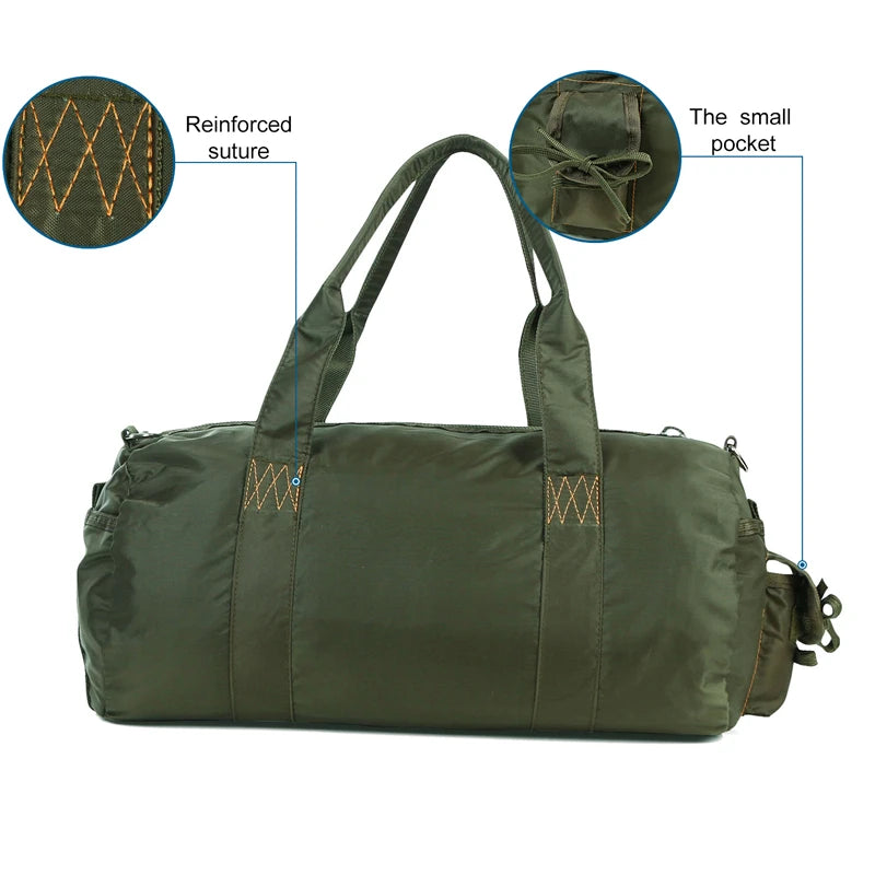 LQARMY Tactical Parachute Duffle Bag 1000D Nylon Outdoor Travel Gear