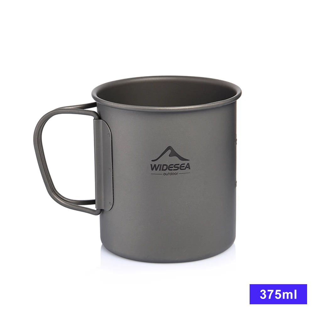 Widesea Titanium Camping Mug for Outdoor Travel and Hiking