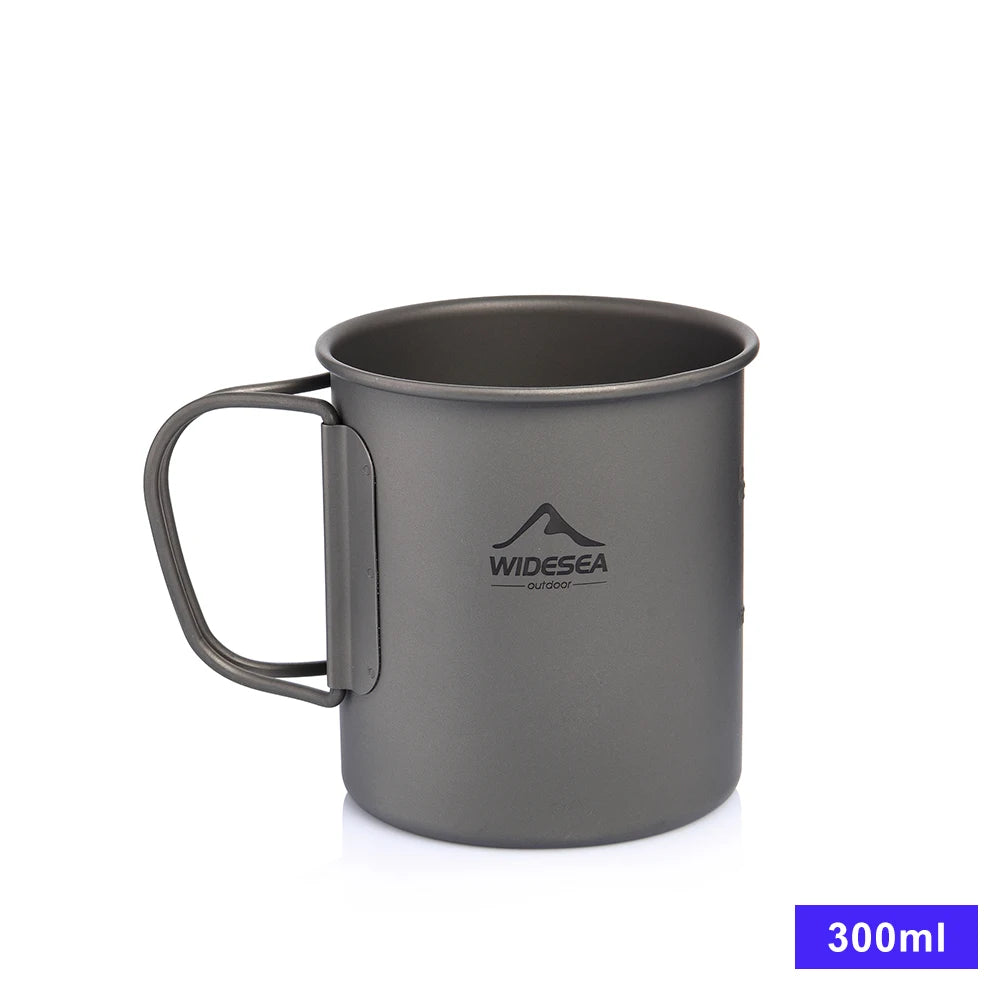 Widesea Titanium Camping Mug for Outdoor Travel and Hiking