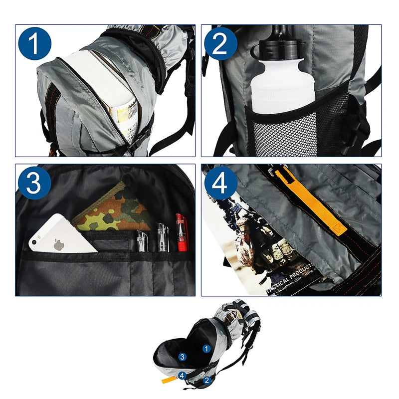 LQARMY Travel Hiking Backpack Waterproof Daypack for Outdoor Adventures