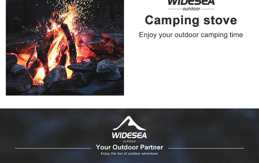 Widesea Portable Camping Gas Stove Stainless Steel Outdoor Burner