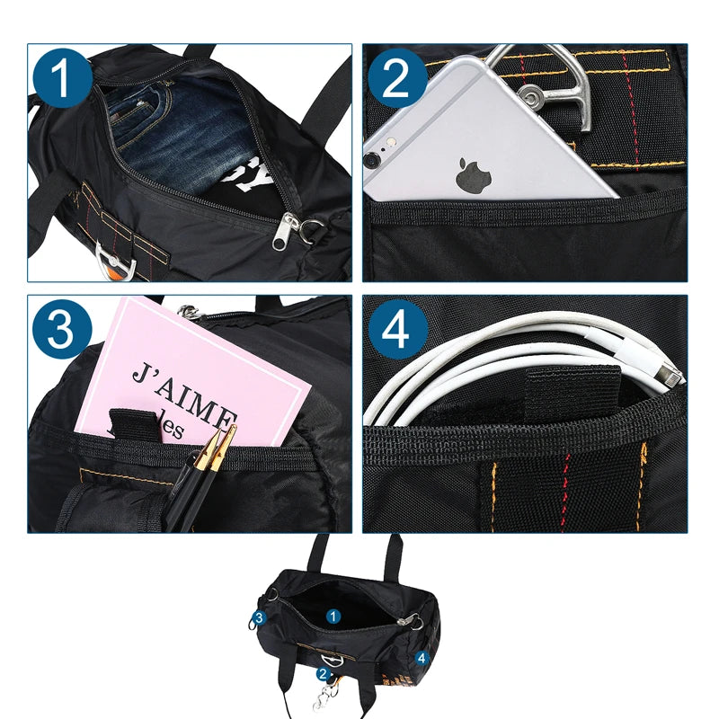 LQARMY Tactical Parachute Duffle Bag 1000D Nylon Outdoor Travel Gear