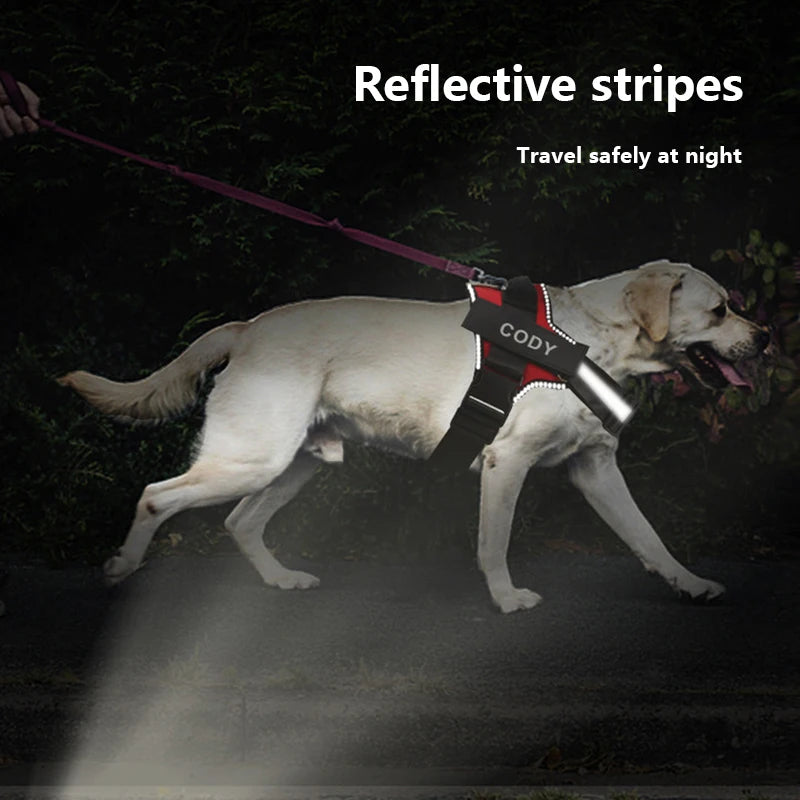 Bolux No Pull Reflective Adjustable Dog Harness Vest Nylon