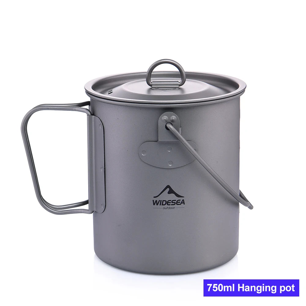 Widesea Titanium Camping Mug for Outdoor Travel and Hiking