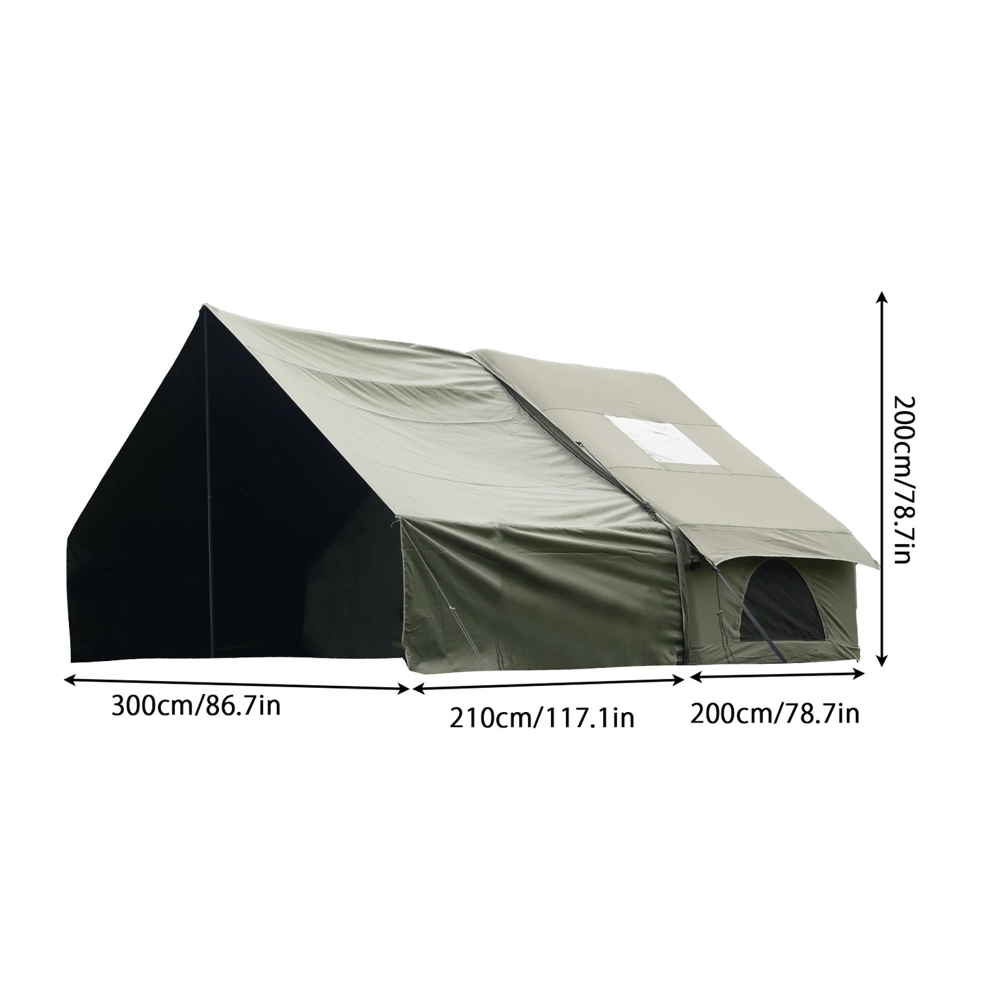 Inflatable Camping Tent With Skylight And Four Season Airflow