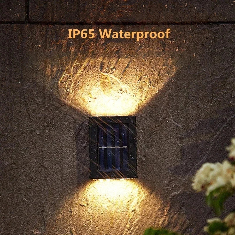 AlliLit Waterproof Solar LED Wall Light For Outdoor Garden