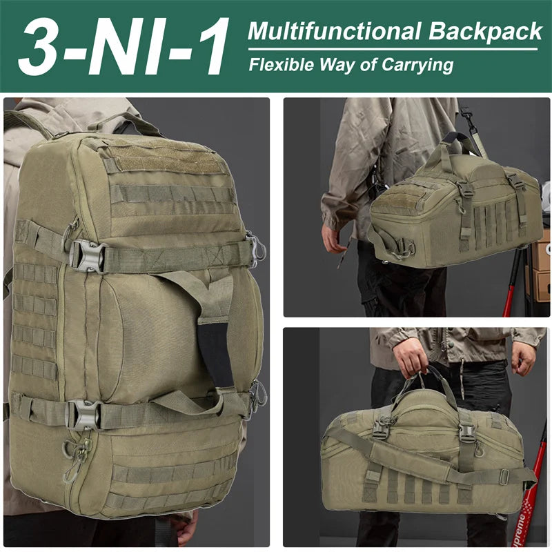LQARMY Molle Tactical Backpack For Mountaineering Hiking Camping