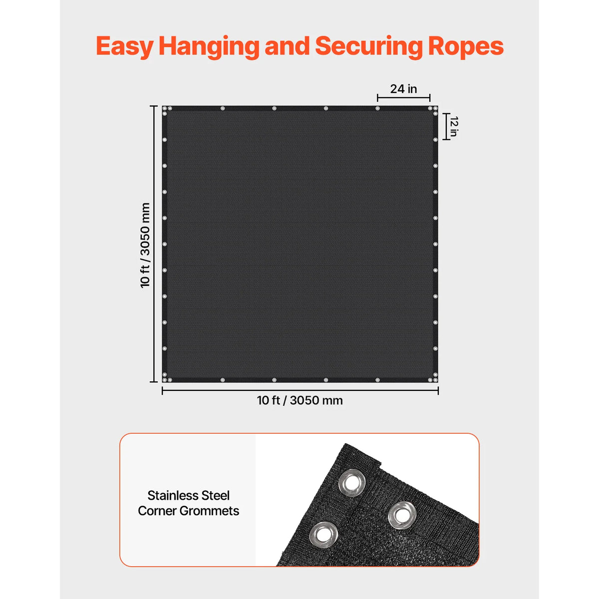 SucceBuy Hdpe Sun Shade Cloth For Outdoor Garden Cover