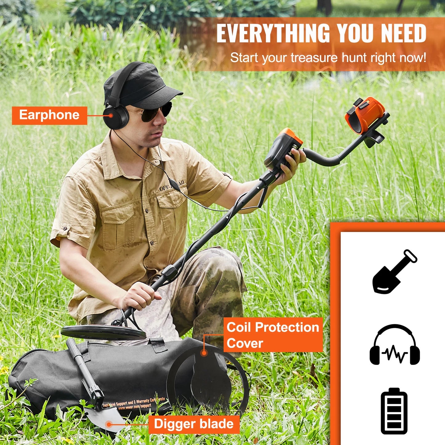 SucceBuy Metal Detector For Adults And Kids LCD 7 Modes