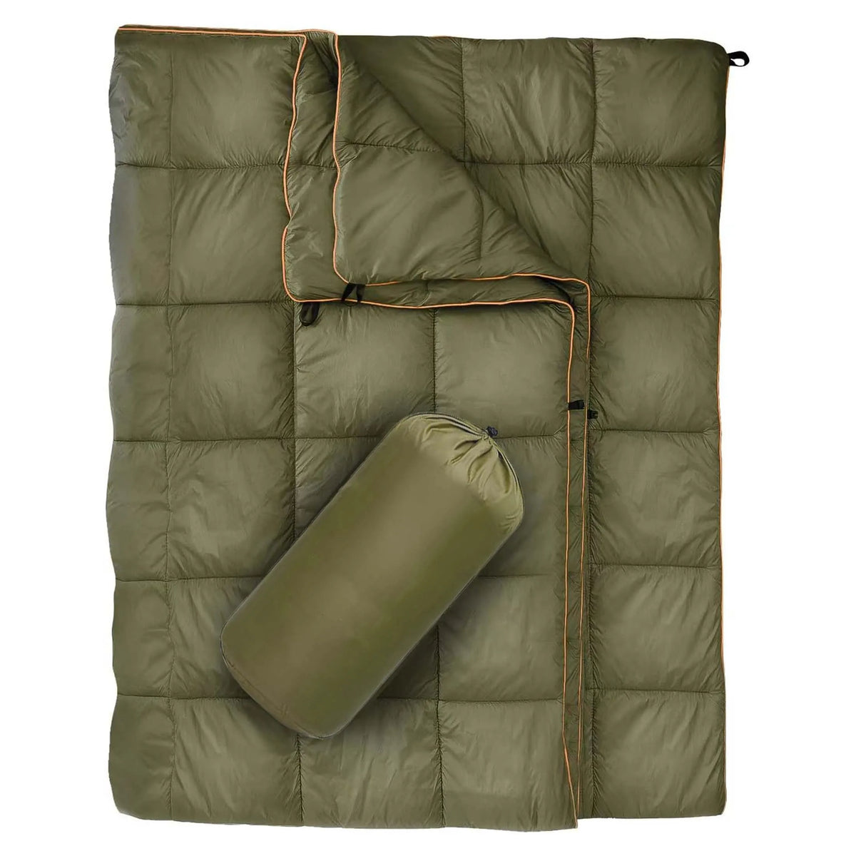 Outdoor Puffy Camping Blanket Lightweight Waterproof Down Alternative Quilt
