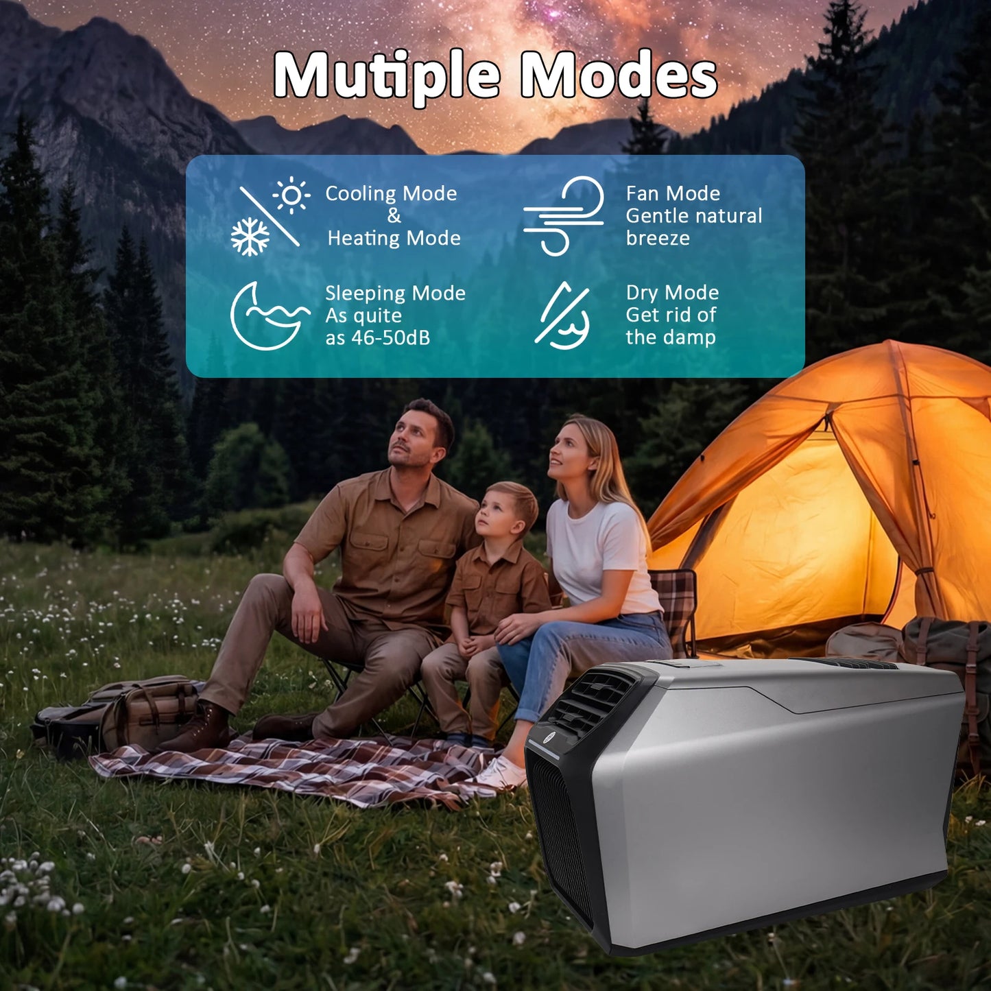 6800 BTU Portable Air Conditioner For Camping Tents And RVs