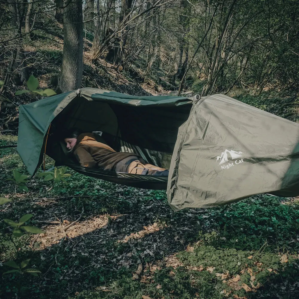 Night Cat Hammock Tent With Mosquito Net And Waterproof Rainfly