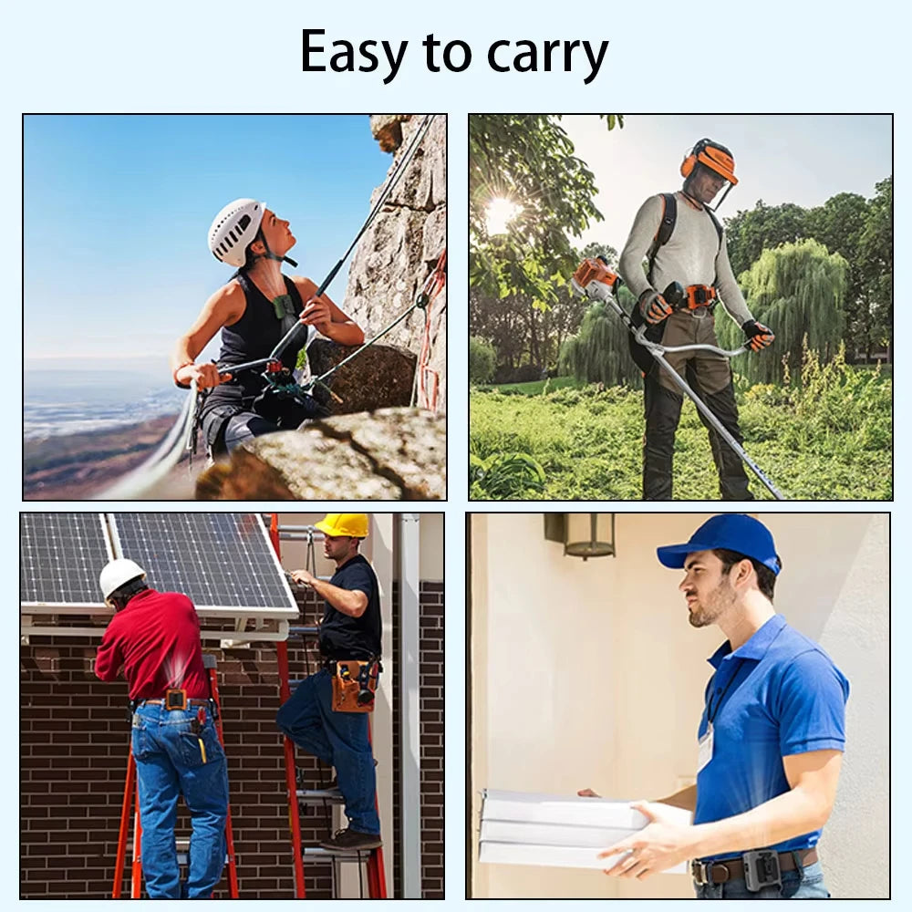 10000mAh Portable Waist Fan With 5 Speed USB Rechargeable Clip