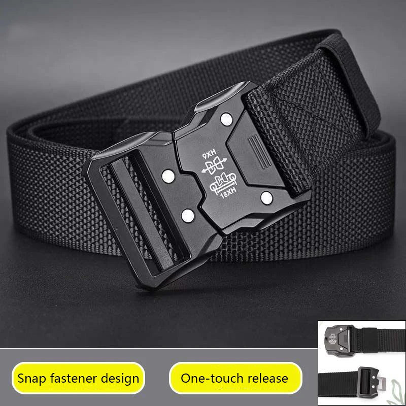 Quick Release Tactical Nylon Braided Elastic Web Belt