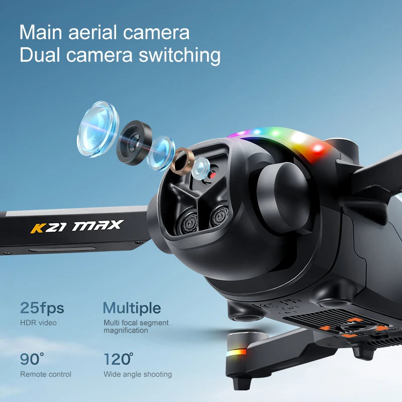 ZNLYRION Brushless Motor Foldable RC Drone With Dual Camera