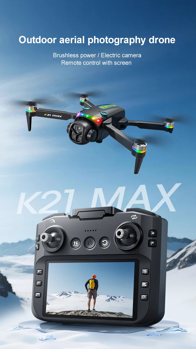 ZNLYRION Brushless Motor Foldable RC Drone With Dual Camera