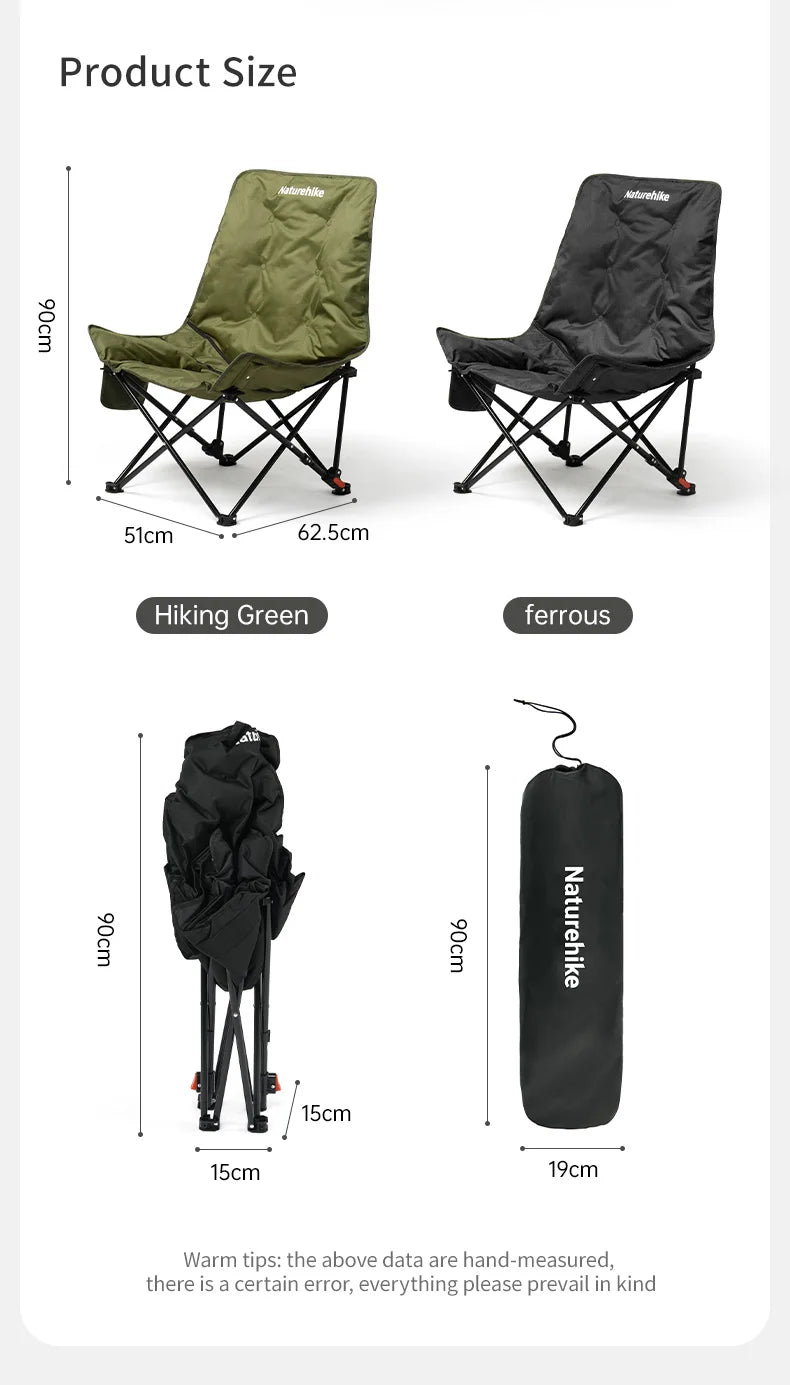 Naturehike High Back Moon Chair Camping Folding Outdoor Lounge