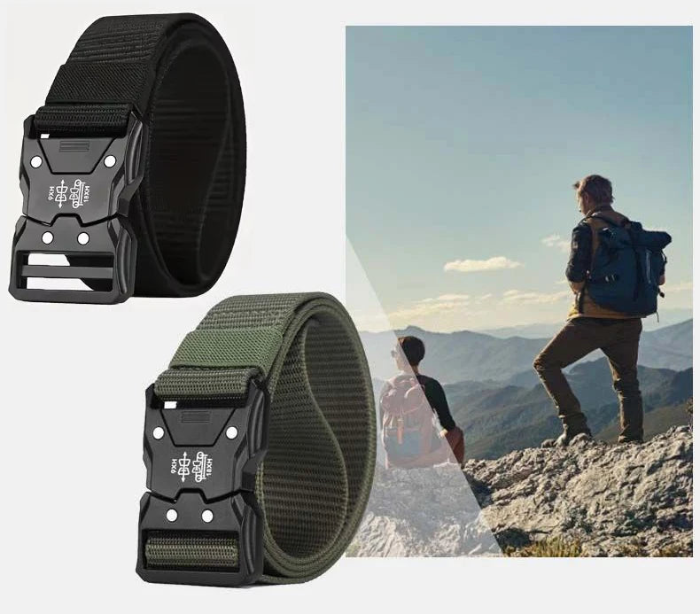 Quick Release Tactical Nylon Braided Elastic Web Belt