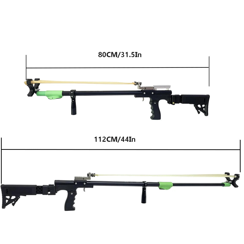 Metal Trigger Slingshot With Folding Shoulder Support For Hunting
