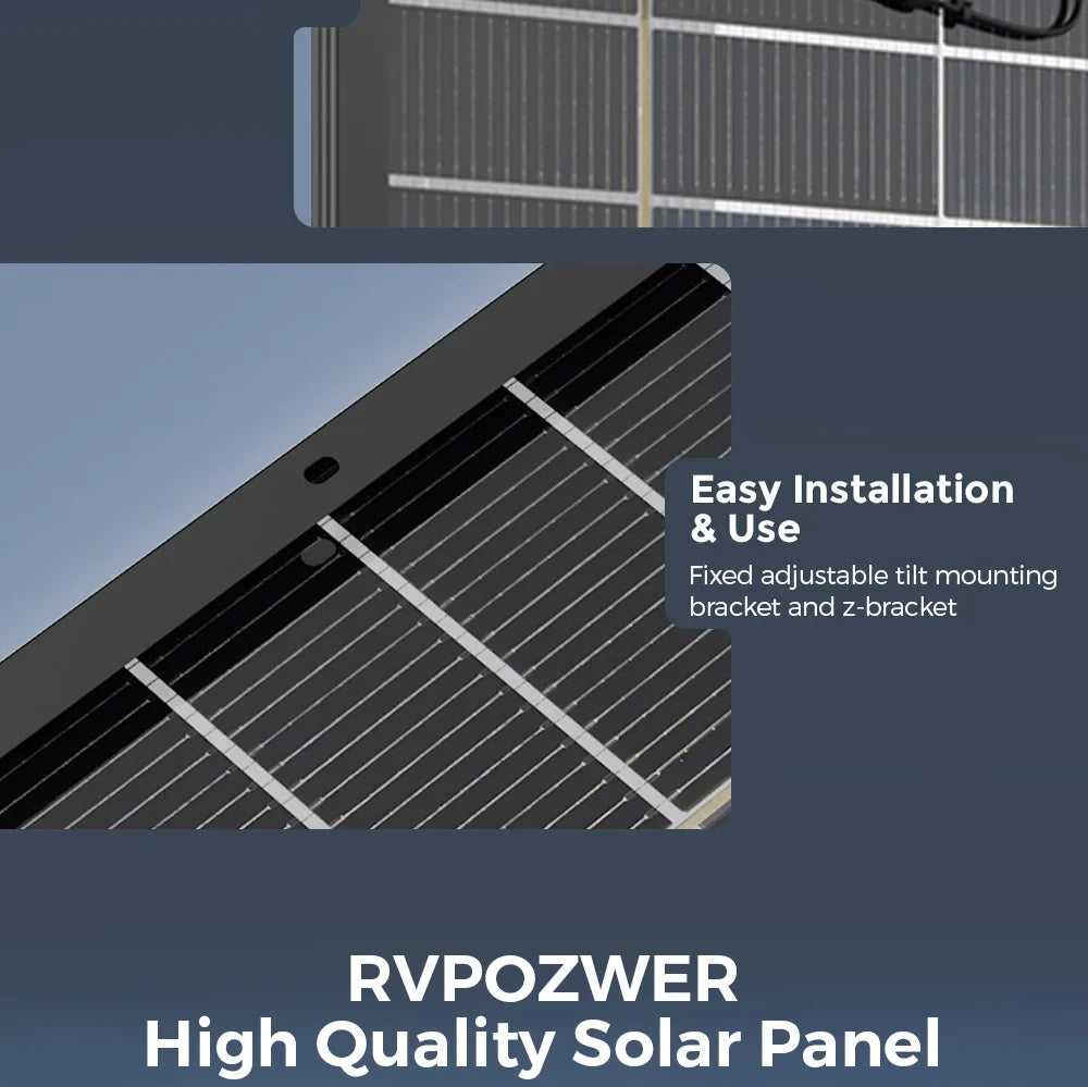 Rvpozwer Bifacial Solar Panel High Efficiency Photovoltaic Module
