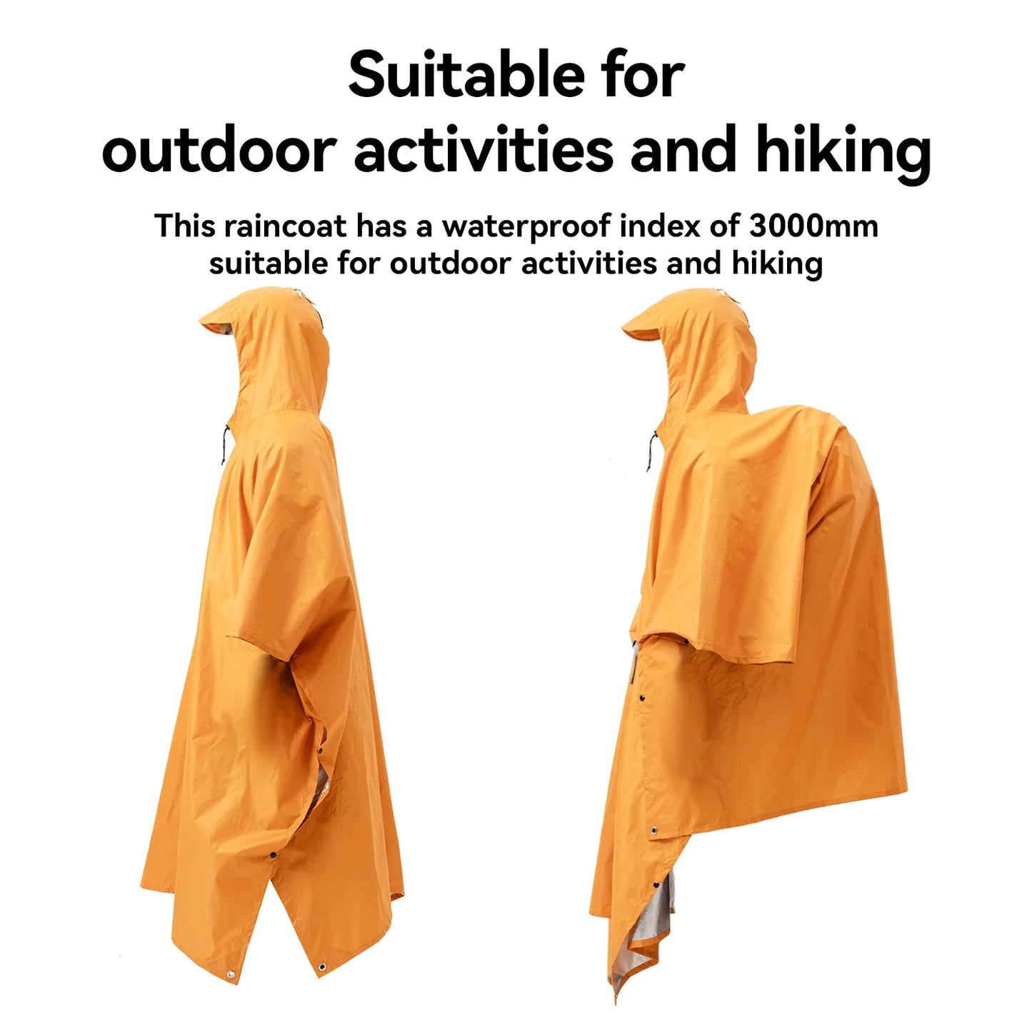 Qunature Multifunctional Waterproof Raincoat For Hiking Outdoor Fishing Camping