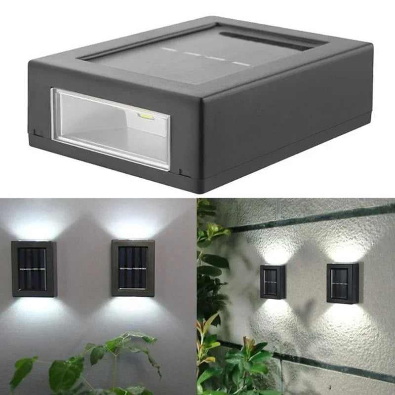 AlliLit Waterproof Solar LED Wall Light For Outdoor Garden