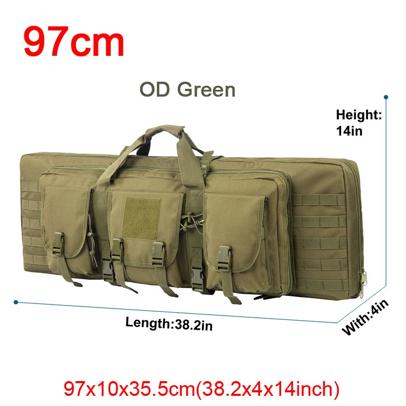 LQARMY Tactical Double Rifle Case Molle Gun Bag Airsoft