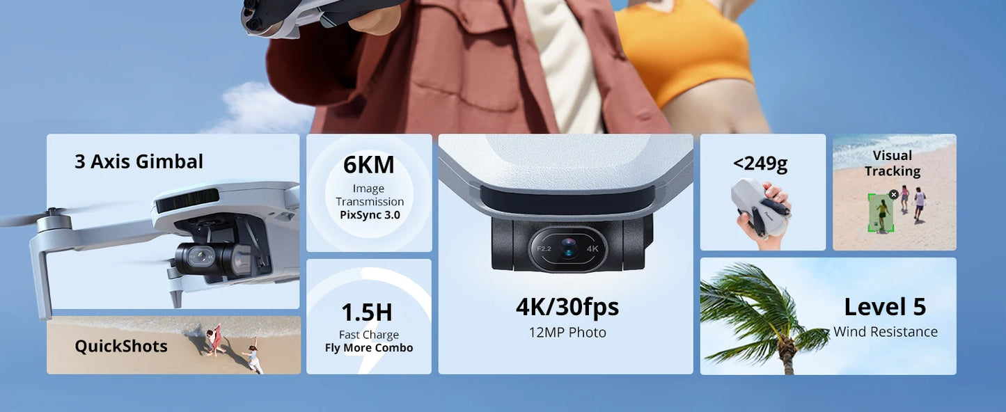 Potensic C0 Mini Drone Includes 3 Axis Gimbal GPS 4K