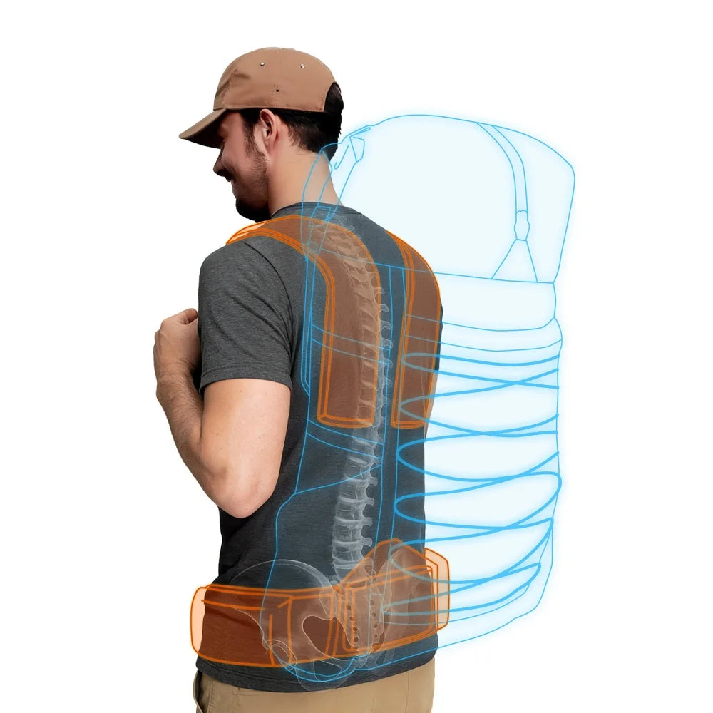 Night Cat Internal Frame Hiking Backpack Roll-Top With Rain Cover