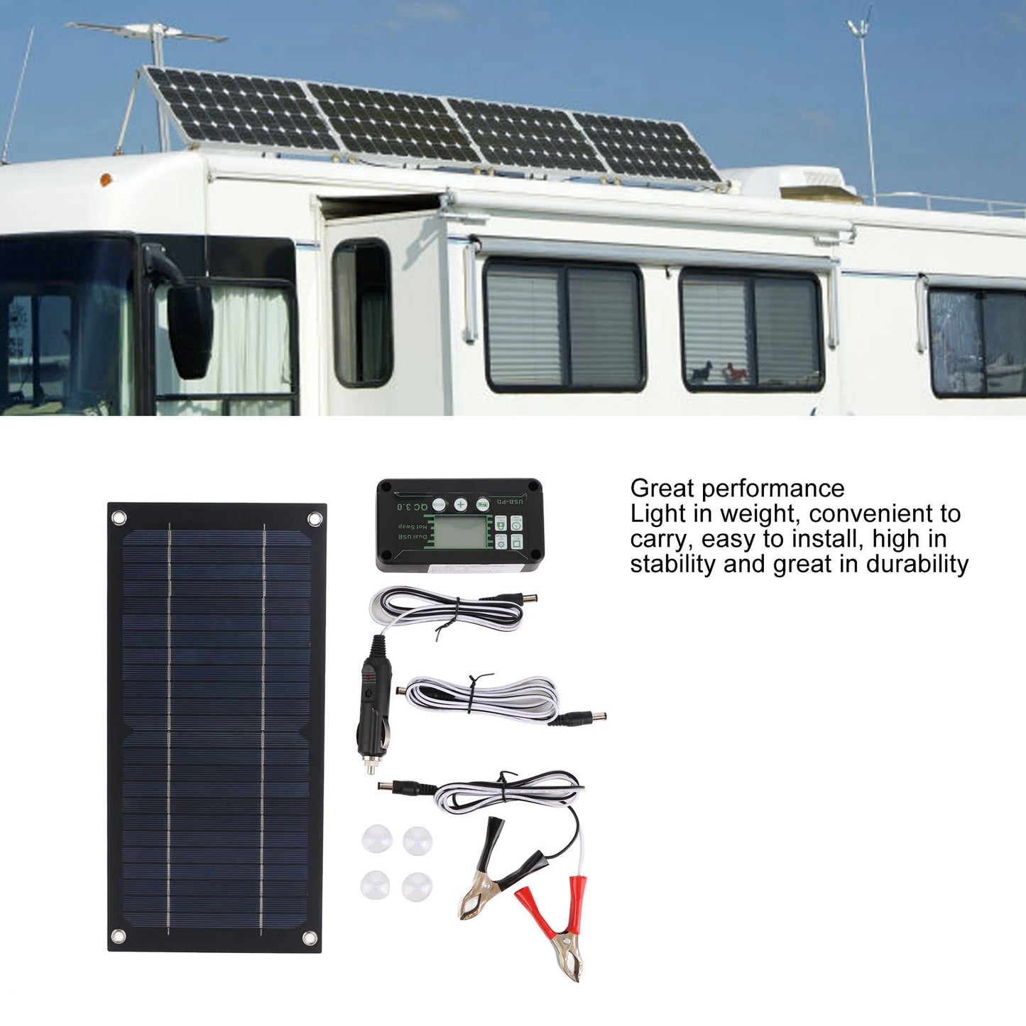 YOSOO Electric Portable 600W Solar Panel Charger Monocrystalline With 100A