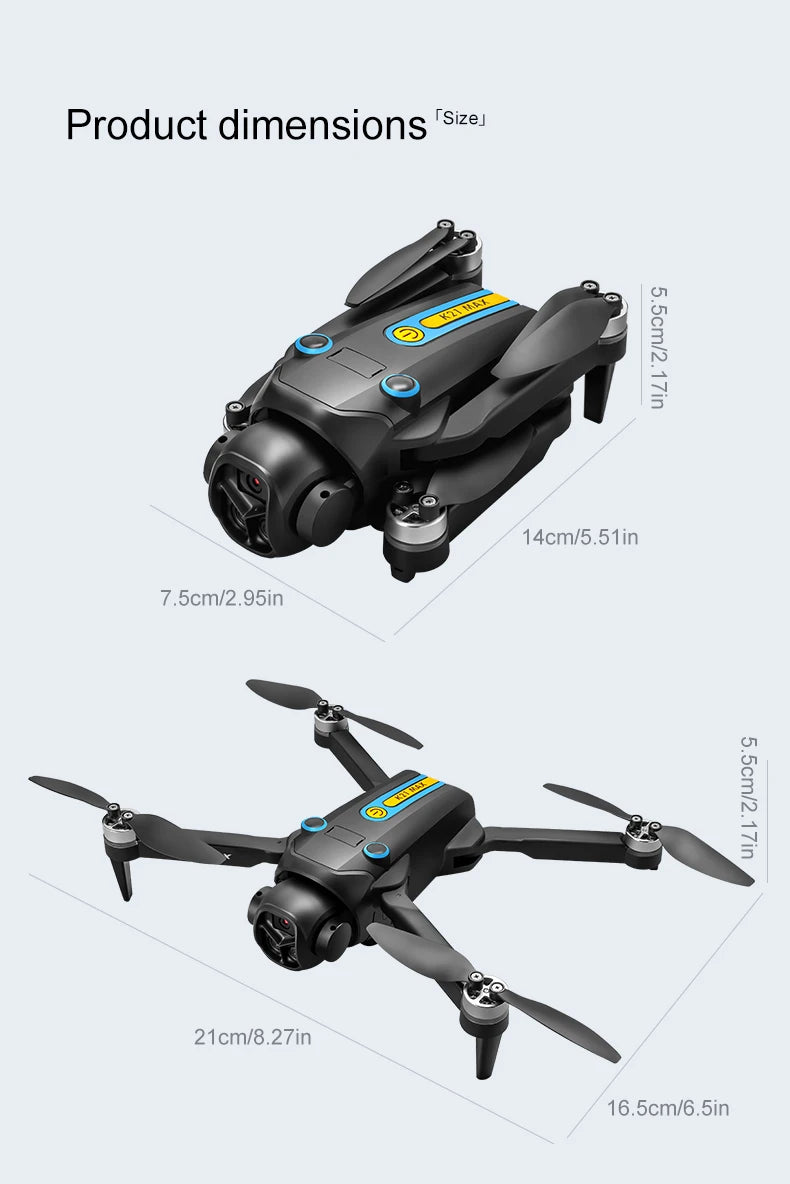 ZNLYRION Brushless Motor Foldable RC Drone With Dual Camera