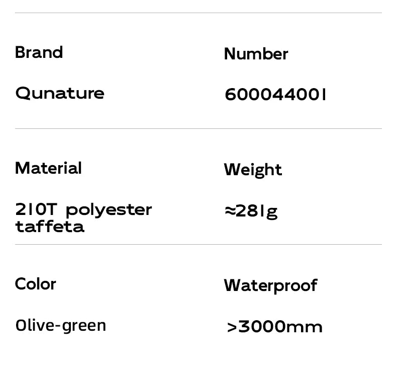 Qunature Multifunctional Waterproof Raincoat For Hiking Outdoor Fishing Camping