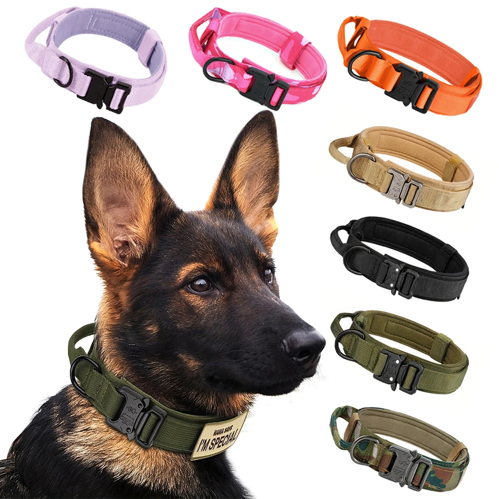 Adjustable Dog Training Collar and Leash Set Tactical