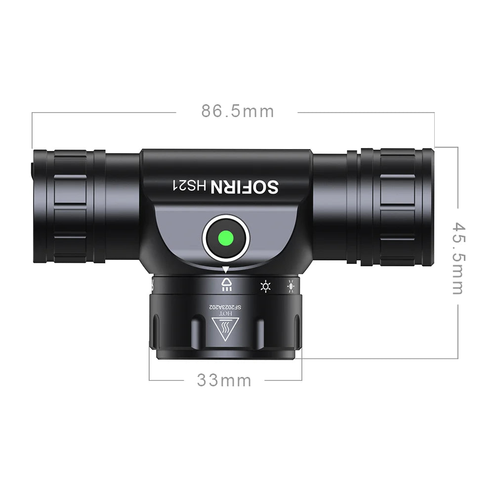 Sofirn HS21 2000lm USB C Rechargeable Headlamp with Infrared Switch