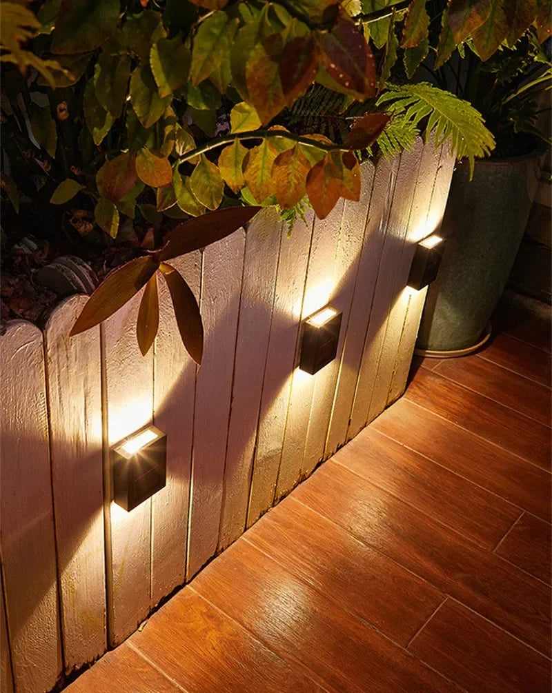 AlliLit Waterproof Solar LED Wall Light For Outdoor Garden