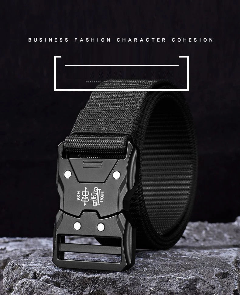 Quick Release Tactical Nylon Braided Elastic Web Belt