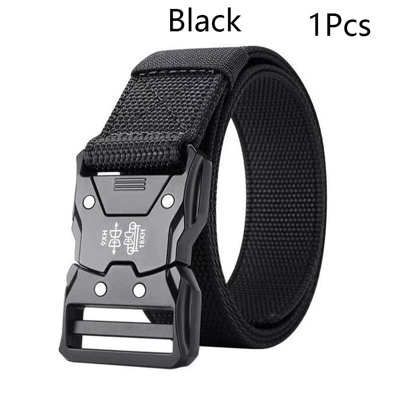 Quick Release Tactical Nylon Braided Elastic Web Belt