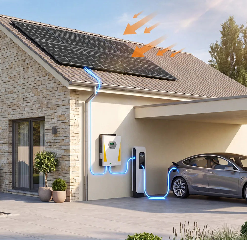 Rvpozwer Bifacial Solar Panel High Efficiency Photovoltaic Module