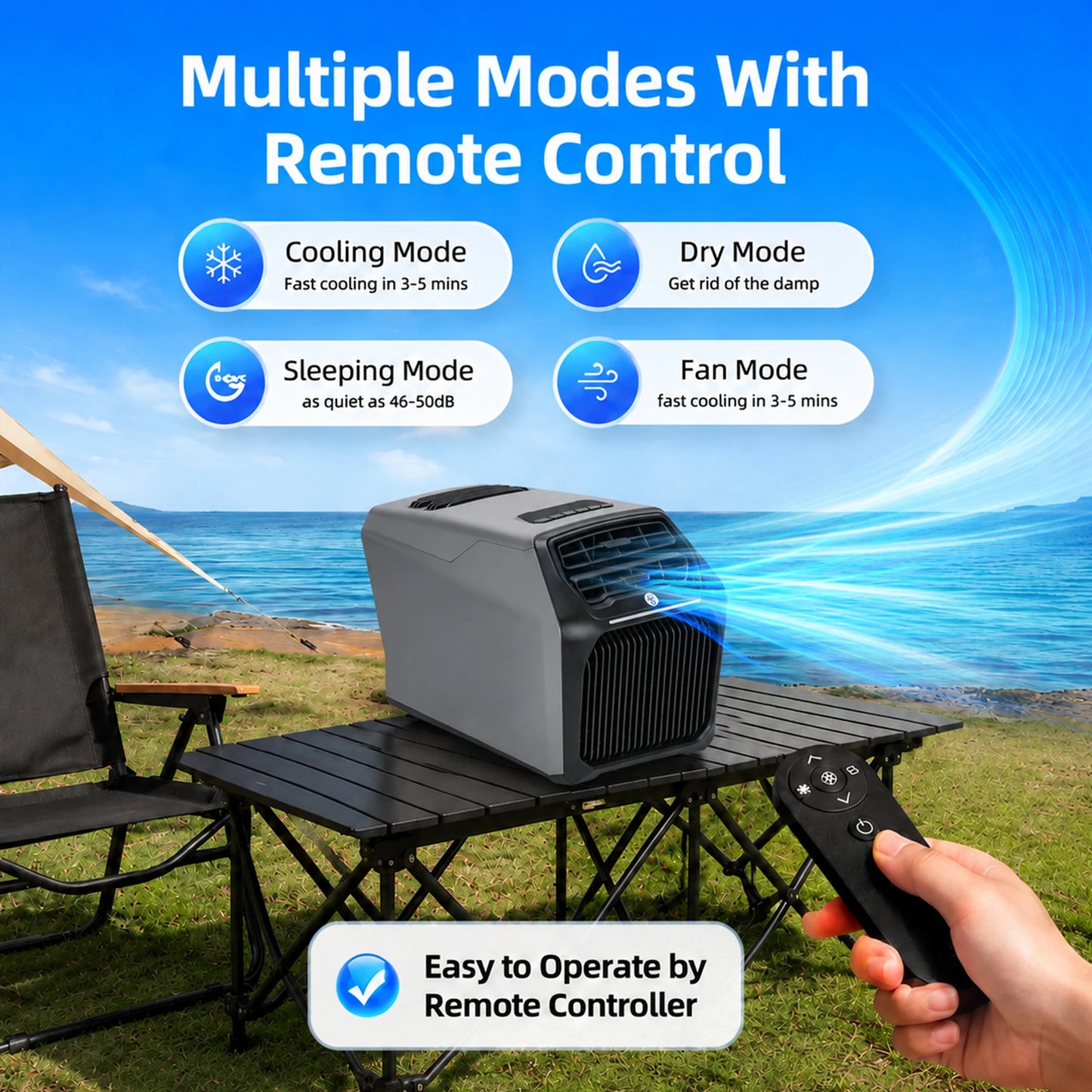 6800 BTU Portable Air Conditioner For Camping Tents And RVs