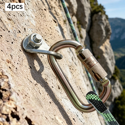 Heavy Duty Auto Locking Carabiner Alloy Steel 45kN 4 Pack