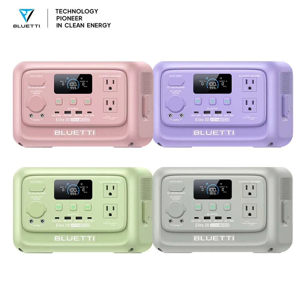 BLUETTI Elite 30 V2 Portable Power Station 288Wh 600W Peak